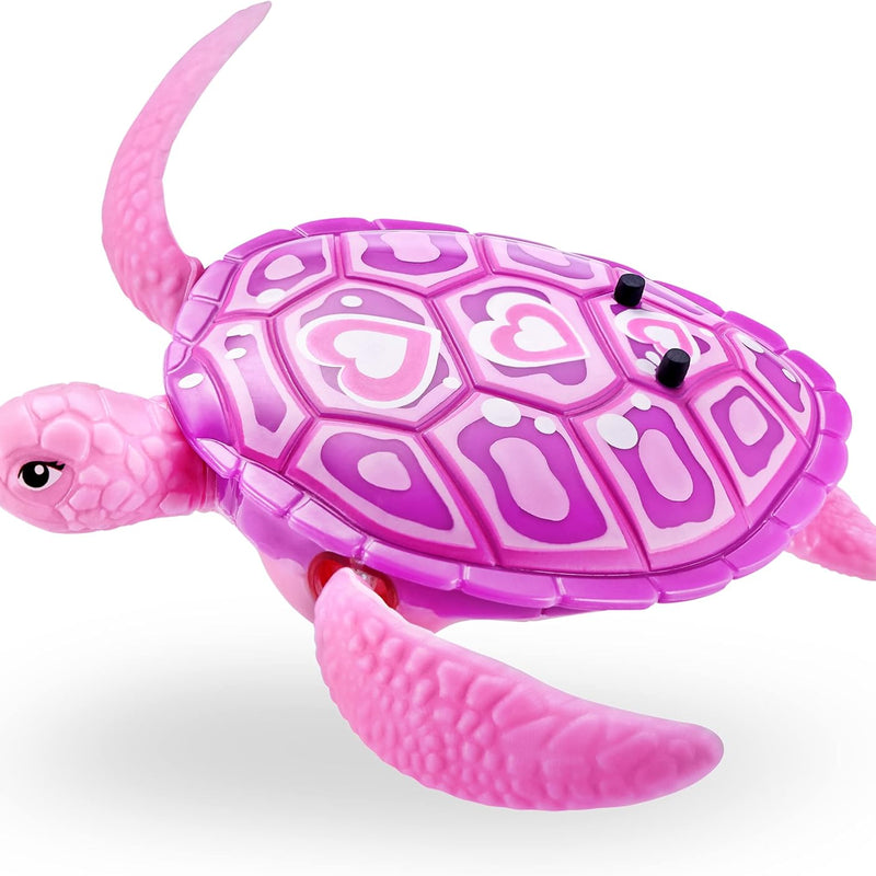 Robo Alive Robo Turtle Robotic Swimming Turtle (Green + Pink) by ZURU Water Activated, Comes with Batteries, Exclusive (2 Pack)