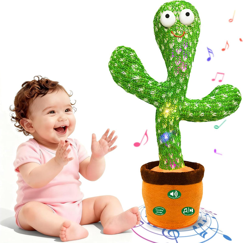 Interactive Baby Toy Dancing Talking Cactus, Singing Musical Record, Volume Adjustment for Infant 6-18 Months