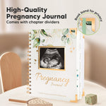 Pregnancy Journal for First Time Moms Gifts - 90 Pages Hardcover (Alpine) | Pregnancy Memory Book, Beautiful & Cute Baby Book Keepsake, Ultrasound Baby Scrapbook, Mom To Be Gift