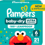 Pampers Diapers - Baby Dry - Size 6, 21 Count, Absorbent Disposable Infant Diaper (Packaging May Vary)
