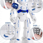KingsDragon RC Robot, Programmable Remote Control Smart Robot for Kids, Ages 3-8, Gesture Control, LED Lights