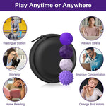 BUSOHA Silicone Fidget Balls - 4 Pack Fidget Toys Adults Sensory Toys Stress Balls for Adults Teens Gifts for Calming,Autism and ADHD Office