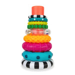 Sassy Stacks of Circles Stacking Ring STEM Learning Toy, 9-Piece Set for 6+ Months