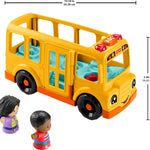 Fisher-Price Little People Toddler Toy School Bus with Lights, Music and Figures for Pretend Play Ages 1+ Years