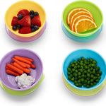 Munchkin® Love-a-Bowls™ 10 Piece Baby Feeding Set, Includes Bowls with Lids and Spoons, Multicolor