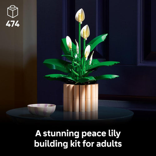 LEGO Peace Lily Flower Building Set for Adults - Artificial Flowers Crafting Kit