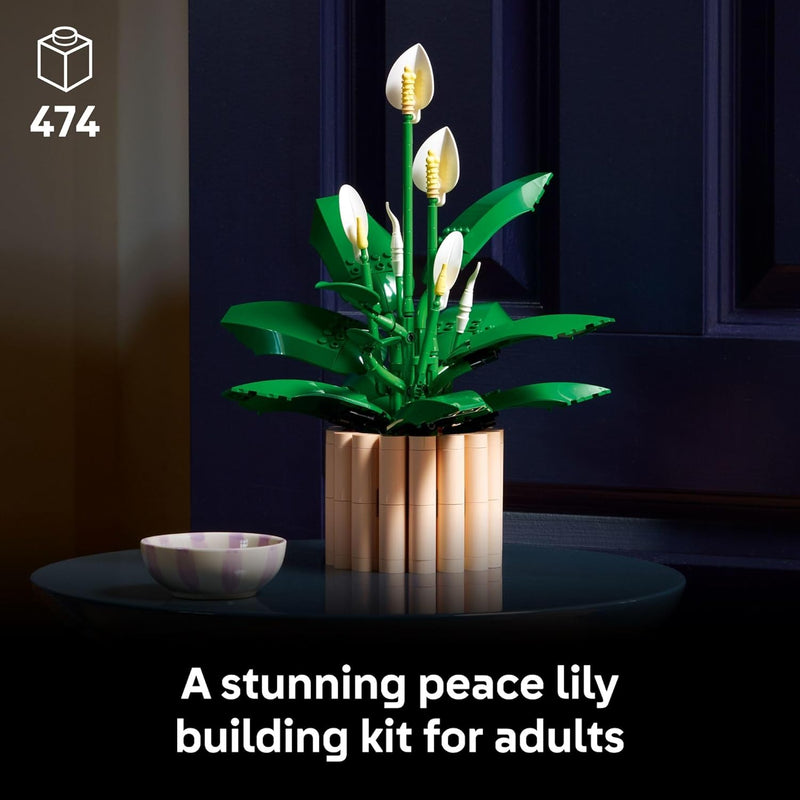 LEGO Peace Lily Flower Building Set for Adults - Artificial Flowers Crafting Kit