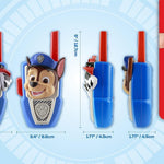 Ekids Paw Patrol static-free extended range walkie talkies for kids indoor and outdoor use, Chase Marshall
