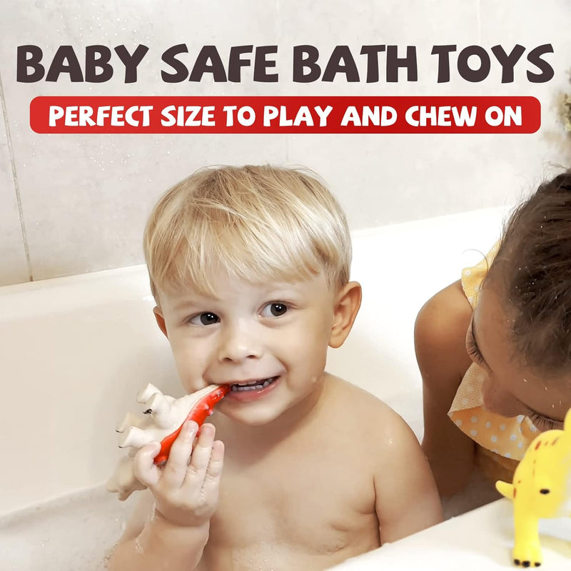 Hely Cancy Dinosaur Bath Toys for Toddlers: No-Hole Design, Floating Fun in the Tub