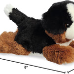 Aurora® Adorable Mini Flopsie™ Bernie Mountain Dog™ Stuffed Animal - Mini Companions Ready for Playful Adventures - for Kids All Ages, Toddlers, Adults, and Families - Black 8 Inches