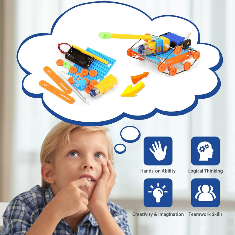 STEM Kits for Kids, Ages 6-12, Robotics Science Experiments, Building Robot Cars, STEM Activities, Educational Toys, Birthday Gifts