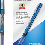Pilot, Precise V7, Fine Point 0.7 mm, Black Ink Pens, Pack of 12 | rollerball pen for smooth writing, perfect for notes and journaling, smudge resistant rolling ball pen