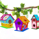 hapray 4 Pack Bird House Craft Kit, DIY Birdhouse for Kids to Build & Paint