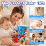 2PCS Baby Books Toys 0-6 Months Infant Tummy Time Sensory Travel Toys | 3 4 5 6 Month Crinkle Touch Feel Busy Soft Book for Babies 0-3-6-12 Month Newborn Essentials Must Haves Boy Girl Shower Gifts