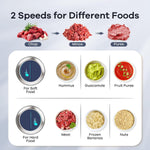 Ganiza Food Processors with 2 Bowls, 450W Meat Grinder Vegetable Chopper | 2-Speed Electric Food Chopper with 8 Cup Glass & 8 Cup Stainless Steel Bowls -Includes 2 Sets of Blades for Fruits/Meat/Nuts