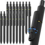 Hiacry 8 Pcs Gel Pens - 0.7mm Fine Point Smooth Writing Black Ink, Quick-Dry Long Lasting Fidget Pens, School & Office Supplies for Men Women（Classic-Black Ink）