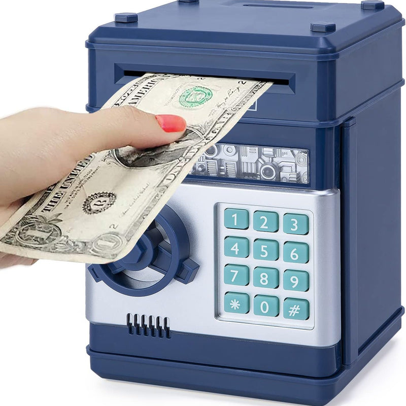 Refasy Piggy Bank Electronic Coin ATM for Kids Age 3-12, Money Savings Box Mini ATM Coin Bank