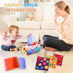 yogingo tissue box toy montessori for babies 6-12 months soft stuffed high contrast crinkle sensory toys