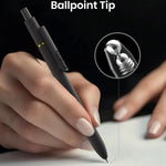 Hiacry 8 Pcs Gel Pens - 0.7mm Fine Point Smooth Writing Black Ink, Quick-Dry Long Lasting Fidget Pens, School & Office Supplies for Men Women（Classic-Black Ink）