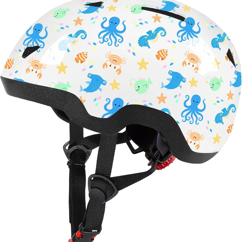 Toddler Helmet, Baby Infant Kids Bike Helmet, Adjustable, 1-3-5-8 Year Age, Hard PC Shell, EPS Foam, Breathable, Comfortable, Soft Padding