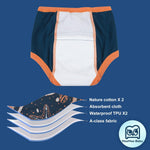 MooMoo Baby Potty Training Pants Cotton Training Underwear for Boy and Girl | OEKO-TEX, Absorbent Layers, Wetness Awareness, Easy Pull-On Fit, Washable & Reusable for Toddler Potty Training