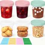 Food Storage Containers, 12 Pack 4 oz Freezer Storage Containers with Twist Top Lids, Leakproof, BPA Free, Microwave & Dishwasher Safe Takeout Container - Ideal for Soup and More