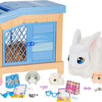 Little Live Pets Bunny Mini Interactive Live Pet Toy Set for Girls Ages 3+, 20+ Sounds, 3 Surprise Babies