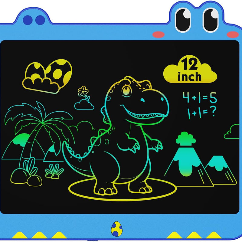 8.5 Inch LCD Doodle Board Tablet Toy - Green Dinosaur Drawing Pad for Kids 2-6 Years Old - Christmas and Birthday Gifts
