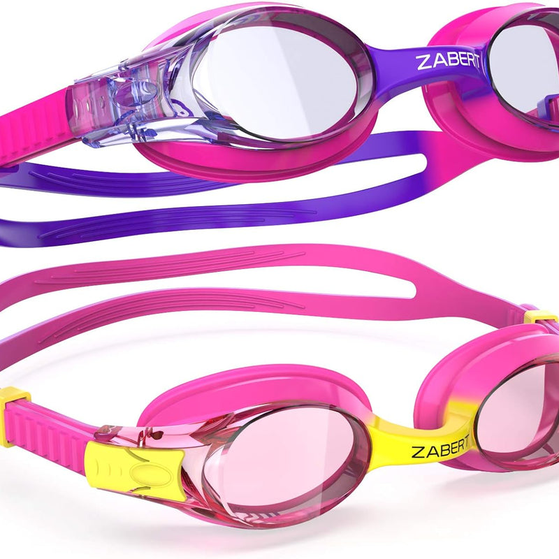 K20 Swimming Goggles for Kids Girls Boys Age 3-10 Years Old, Anti-fog 100% UV Protection with Travel Bag