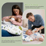 Nursing Pillow & Breastfeeding Pillow – Ergonomic C-Shape for Breastfeeding & Bottle Feeding, Standard Size Breathable with Washable Cover, Hypoallergenic,Tummy Time & Sitting Support (0-12Months)