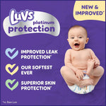 Luvs Size 4 Baby Diapers, Platinum Protection Bluey Diapers for Day & Night,Size 4 (22-37 lbs), 198 Count