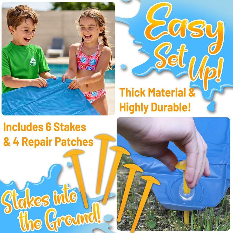 stargo 18 x 5 ft - Slip and Slide, Water Slides for Kids - Backyard waterslide for Kids, Outdoor Fun Summer Water Toys, Water Activities for Kid and Adults for Backyard Fun, Ages 4-8, 5, 6, 7, 8-12 +