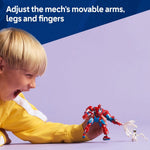 LEGO Marvel Spider-Man Mech Action Toy Set - Ages 6+ Buildable Spider-Man Figure with Movable Arms and Legs