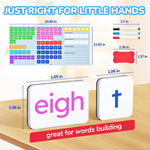 JoyCat 265 Phonics Magnetic Letter Tiles- Hooked on Phonics, ABC Reading Games Set with Word-Building Folder & Storage Case, Letter Sound Alphabet Letters, Preschool Pre k Classroom Materials