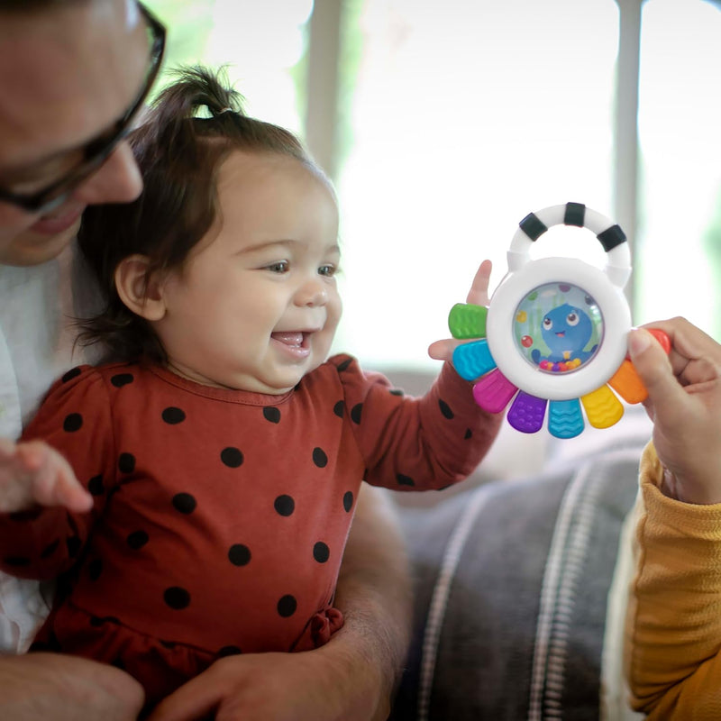 Baby Einstein Opus The Octopus Sensory Rattle & Teether Toy, BPA Free & Chillable, 3 Months+