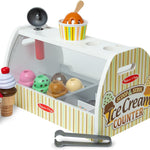 melissa & doug wooden scoop & serve ice cream counter pretend play store