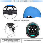 WayEee Kids Adjustable Helmet Set with Knee Pads and Wrist Guards for Cycling, Skateboarding, and Roller Skating