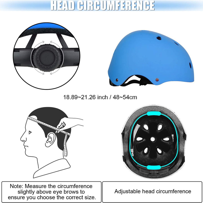 WayEee Kids Adjustable Helmet Set with Knee Pads and Wrist Guards for Cycling, Skateboarding, and Roller Skating