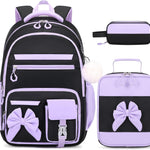 DIGOBAY Backpack for Girls, 3PCS Girls Backpack for School with Lunch Bag Pencil Case, Cute Kids Teens Bookbag for Kindergarten Elementary Preschool Middle School (Pink)