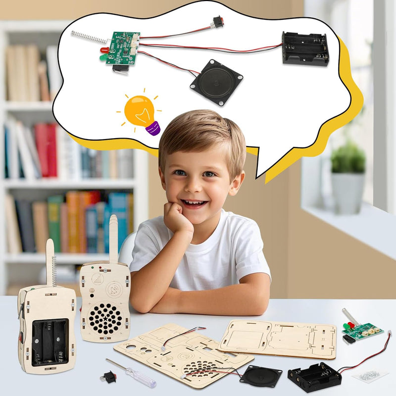 Build Your Own Walkie Talkies STEM Toys for Kids Age 8-12