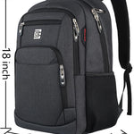 Volher Laptop Backpack,Business Travel Anti Theft Slim Durable Laptops Backpack,Water Resistant College Computer Bag for Women & Men Fits 15.6 Inch Laptop and Notebook - Black