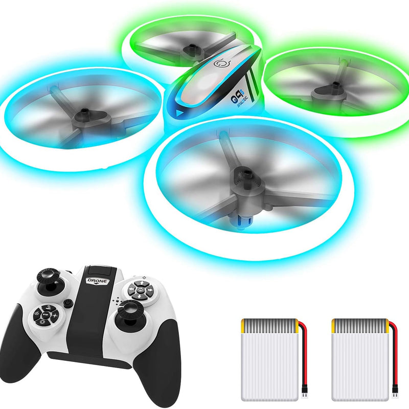 Q9s Drone for Kids with Altitude Hold and Headless Mode, Quadcopter with Blue and Green Light, Propeller Full Protect