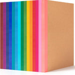 30 Pack Lined Notebook Journals Bulk, A5 College Ruled Composition Notebook, 8.3”x 5.5”,Kraft Cover with Rainbow Spines, 15 Colors 60 Pages for School Office Travel