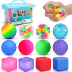 6 Set Squishy Sensory Stress Squeezing Balls forAdults: Best Calming Tool to Relieve Anxiety, Vent Mood and Improve Focus, Easter Basket Stuffers for Kids, Goodie Bag Stuffers