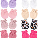 BQUBO Newborn Infant Toddler Mittens No Scratch Cotton Elastic Wrist Gloves Hypoallergenic for 0-6 Months Baby Boys Girls