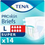 TENA Proskin Super Briefs, Incontinence Adult Diapers, Unisex, Large, 56 ct | Easy to adjust with tabs for a better fit, these briefs offer comfort & reliable absorbency to support everyday care routines