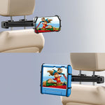 FANGOR Car Headrest Mount Holder, Tablet Holder for Kids in Back Seats, Anti-Slip Strap and Holding Net,Angle-Adjustable/Fits All 7 Inch to 12.9 Inch Tablets