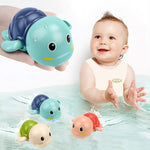 Wind Up Turtle Bath Toys for Toddlers 1-3, 3 Pack Swimming Bathtub Toys | ASTM F963-23 Tested, Non-Toxic ABS, Wind-Up No Batteries, Quick-Dry Drain Holes, for Pool & Preschool Toddlers