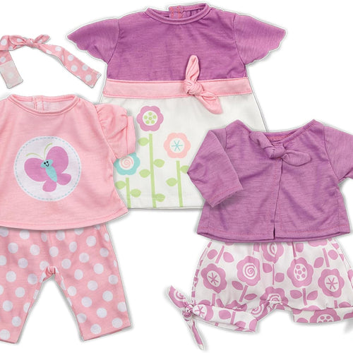 Melissa & Doug Mine to Love Mix & Match Fashion Doll Clothes for 12”-18” Dolls (6 pcs)