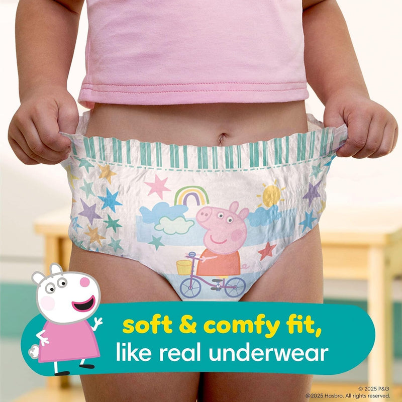 Pampers Easy Ups Training Underwear Peppa Pig Size 5 3T-4T, 124 Count (Packaging May Vary)